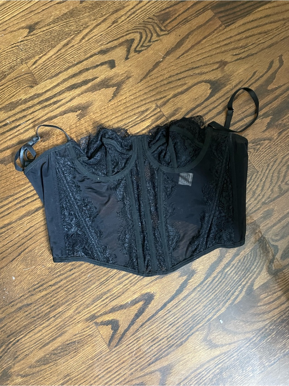 Black Lace Bustier Corset Top - Women Intimates & Sleepwear
